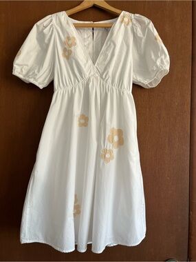Madewell Annamarie White Floral Mini Dress